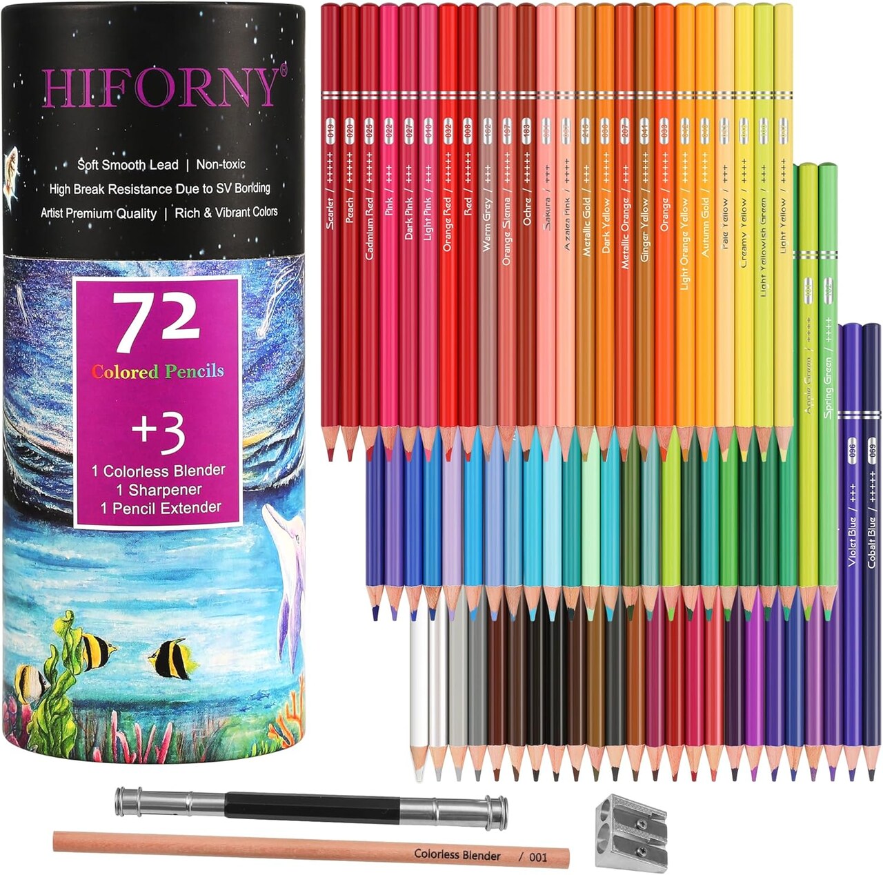 75 Pack Colored Pencils Set for Adult Coloring,72 Colors Coloring Pencils with Extras,Drawing Pencils Art Craft Supplies for Adults Beginners